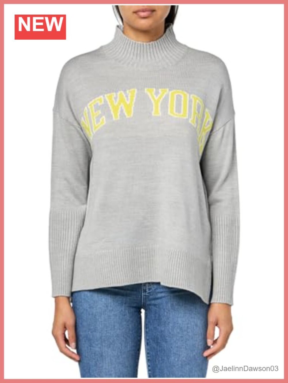 Womens Varsity Pullover Sweater Soft Warm Crew Neck Long Sleeve